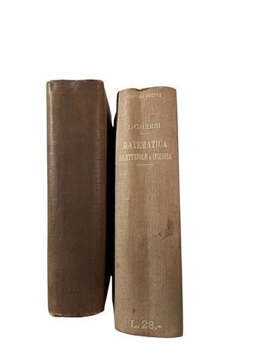Matematica Dilettevole e Curiosa Ghersi Manuali Hoepli 1st & 2d Edition 1913-21 - Picture 4 of 4