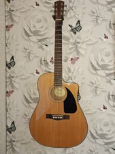 Fender CD60CE Electro Acoustic Dreadnought Guitar. Built In Tuner & Pre Amp