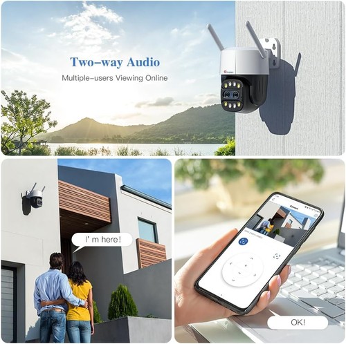 Dual Lens Security Camera Outdoor with 6X Hybrid Zoom, 360° CCTV Camera - Picture 8 of 9