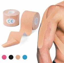 2 PACK Kinesiology Sports Tape Athletic 2" wide and 16 feet SKIN COLOR