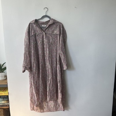 Isabel Marant Etoile Eliane Women's Floral Printed Pocket Cotton Midi Dress M 38