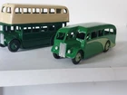 2 x DINKY TOYS VINTAGE GREEN BUSES..DOUBLE DECKER and SINGLE DECKER