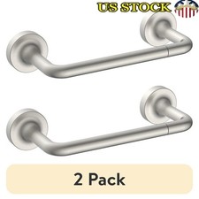 Modern Wall Mount Toilet Paper Holder 2 Pack Satin Nickel Bath Accessory New