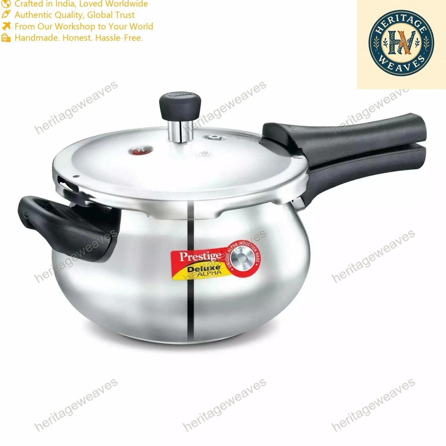 Stainless Steel Pressure Cooker 3.3Litres Silver