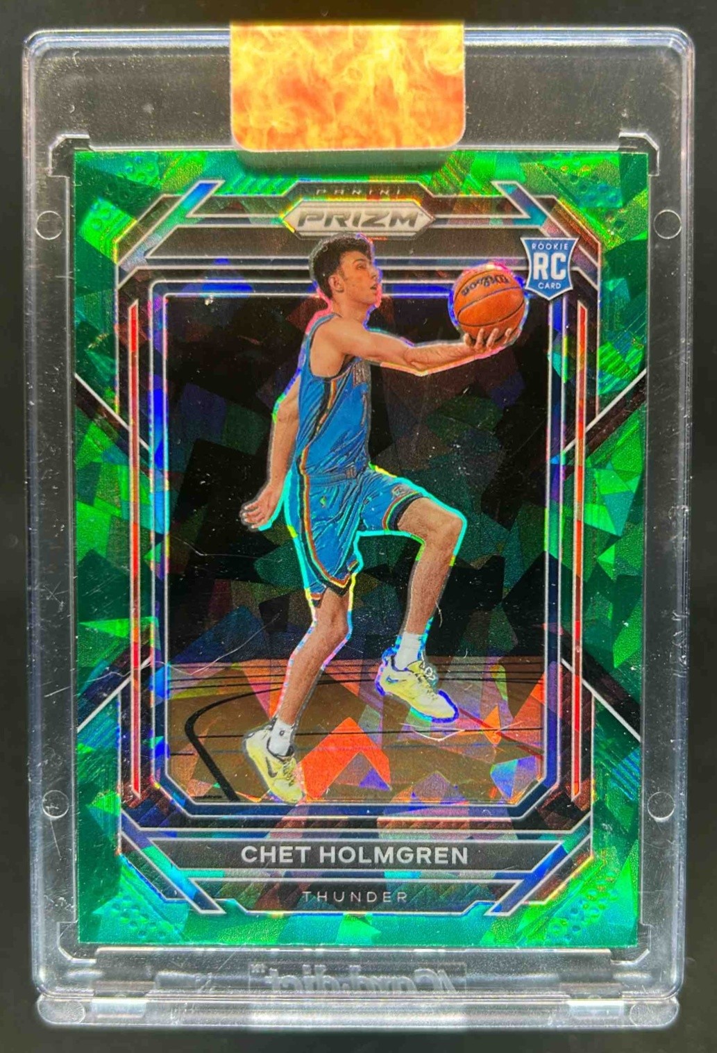 2022-23 Prizm Chet Holmgren RC Prizm Green Ice #266 Thunder
