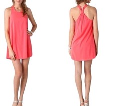 Alice + Olivia Silk Dress Womens Size 8/M Pink A Line Racerback Lined