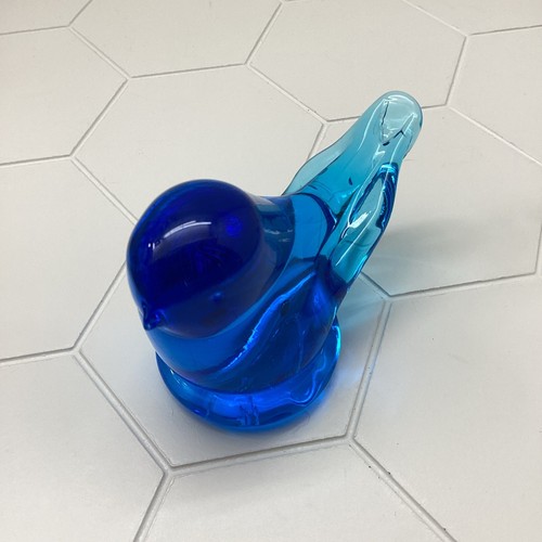 Figura de vidrio mixta de 4 Bluebird Happiness Family Blue Bird Baby firmada 1990 de colección - Imagen 17 de 24