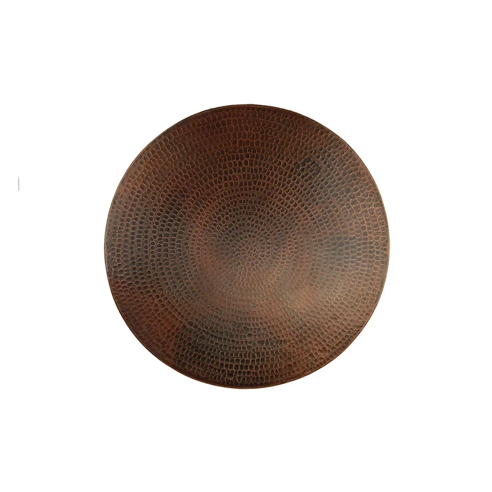 Cobre martillado Lazy Susan de 18 pulgadas en bronce frotado con aceite bronce frotado con aceite Foto 3 de 4