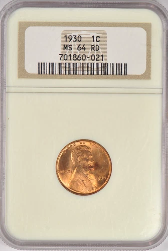 1930 Lincoln Wheat Cent NGC MS 64 RD Old Holder Coin 1C
