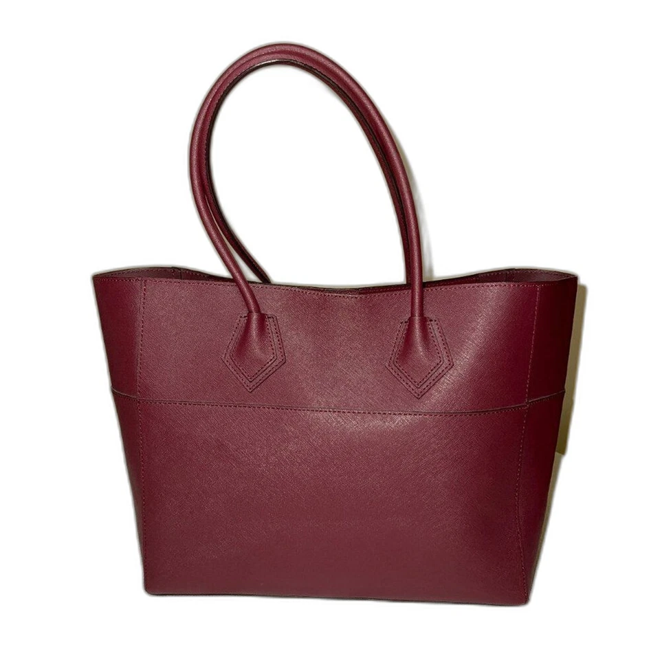 Bolso de Mano Rebecca Minkoff - Cuero Saffiano Vino/Borgoña Foto 2 de 4