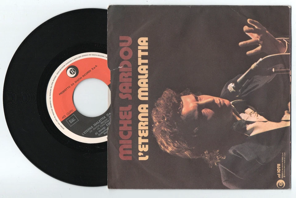7" MICHEL SARDOU 45 tours L'ETERNA MALATTIA Ricordi ITALY 1974 - Photo 2/2