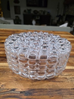 MCM 1960's Glass Sconce Wall Ceiling Lamp Light Fixture Erco Leuchten Germany