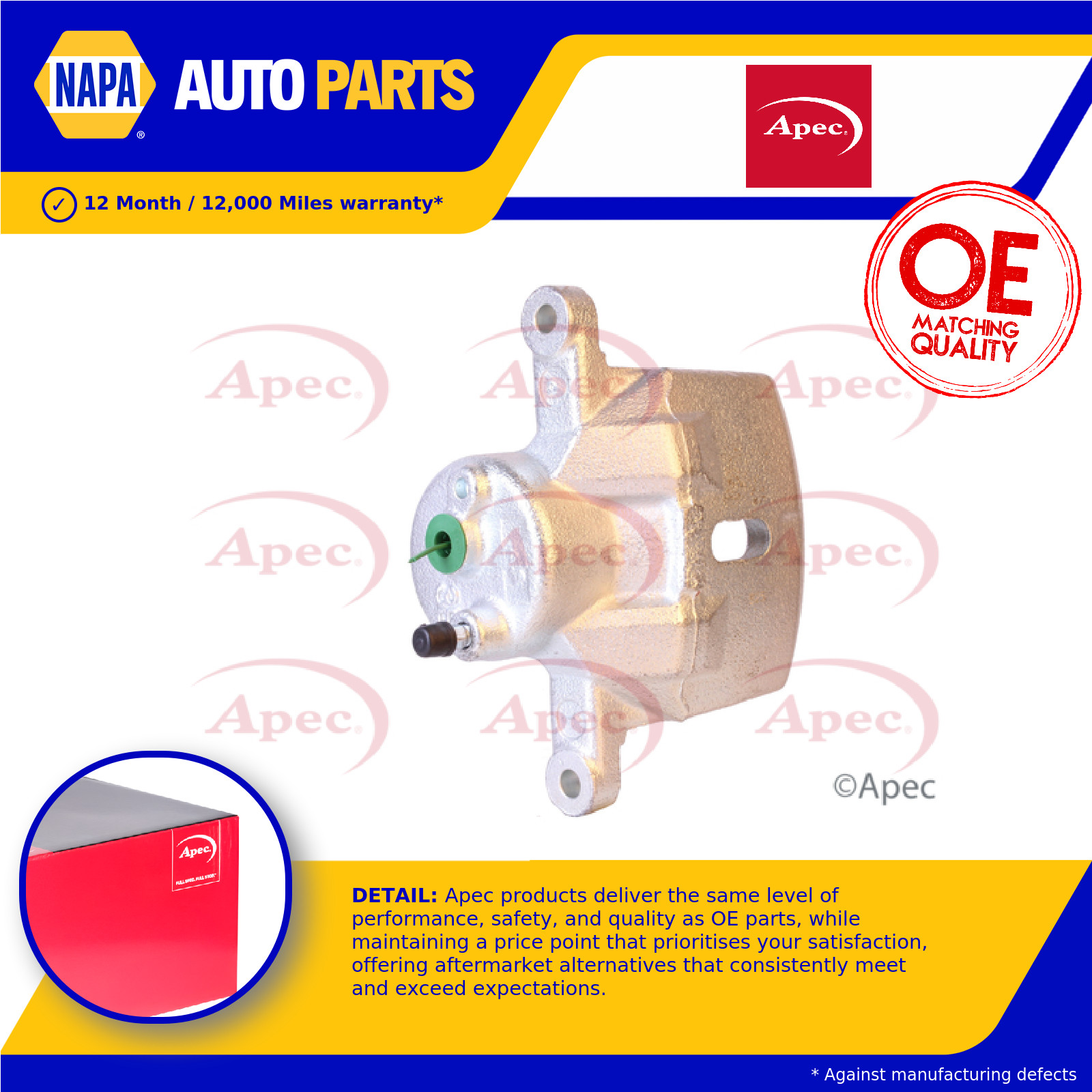 Brake Caliper RCA522 Apec 4773052020 Genuine Top Quality Guaranteed New