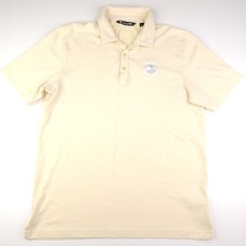 Travis Mathew Zinna 2.0 Polo Shirt Yellow Heather Large Pebble Beach Golf Links