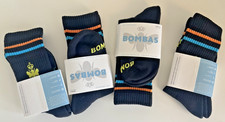 4 Pairs Black Bombas SMALL Socks Honey Comb Arch Bee Better Crew Calf Youth