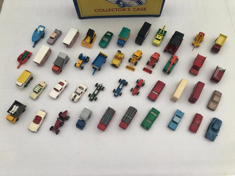 VINTAGE MATCHBOX LESNEY 1960s/70s DIECAST CAR COLLECTION LOT OF 41 w/ CASE ~ GC - Image 3 of 4