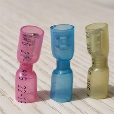 200-50pcs Heat Shrink Wire Connectors 22-10AWG Female Spade Crimp Butt Terminals