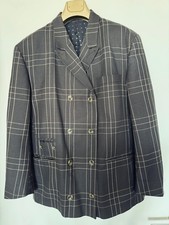 Dries Van Noten Double-Breasted Checked Blazer &ndash; Wool and Linen