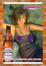 Tiffani Thiessen King Of Beers Pin-Up Metal Sign Vintage Style Wall Decor Read D