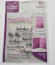 Crafter's Companion "Celebrate" 15 pc Stamp Set - NEW