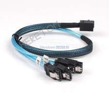 Internal HDD Mini SAS Cable SFF-8643 To 4 SATA Connect to Hard Drive 0.5M