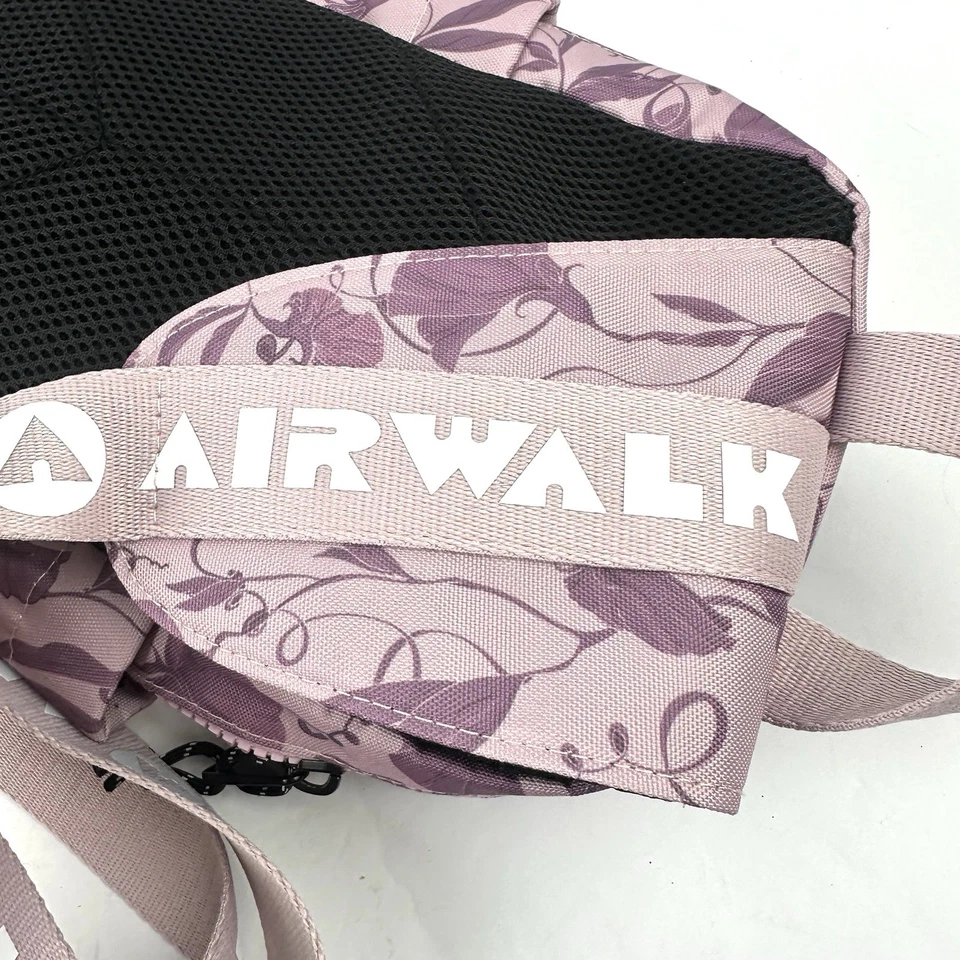 Bolso Bandolera Airwalk Lavanda Vid Floral Nylon Bolso de Mano Nuevo Foto 4 de 4