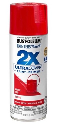 One Rustoleum Gloss Apple Red Spray Paint 12 Oz. 2x Ultra Cover