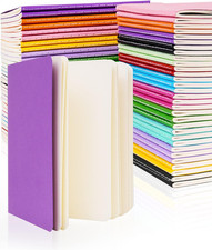 Small Notebook Bulk 60 Packs A6 4.25x5.5 in Mini Sketchbooks Blank Page Colorf