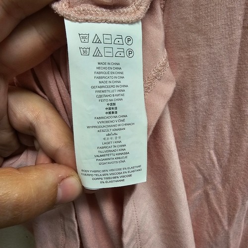 Michael Kors rosa leichte Bluse mit transparenten Flatterärmeln Gr. Medium - Bild 7 von 11