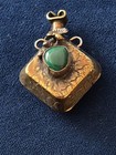 Antique BRASS & JADITE Perfume Bottle. Machite. WOW!!! — photo 2
