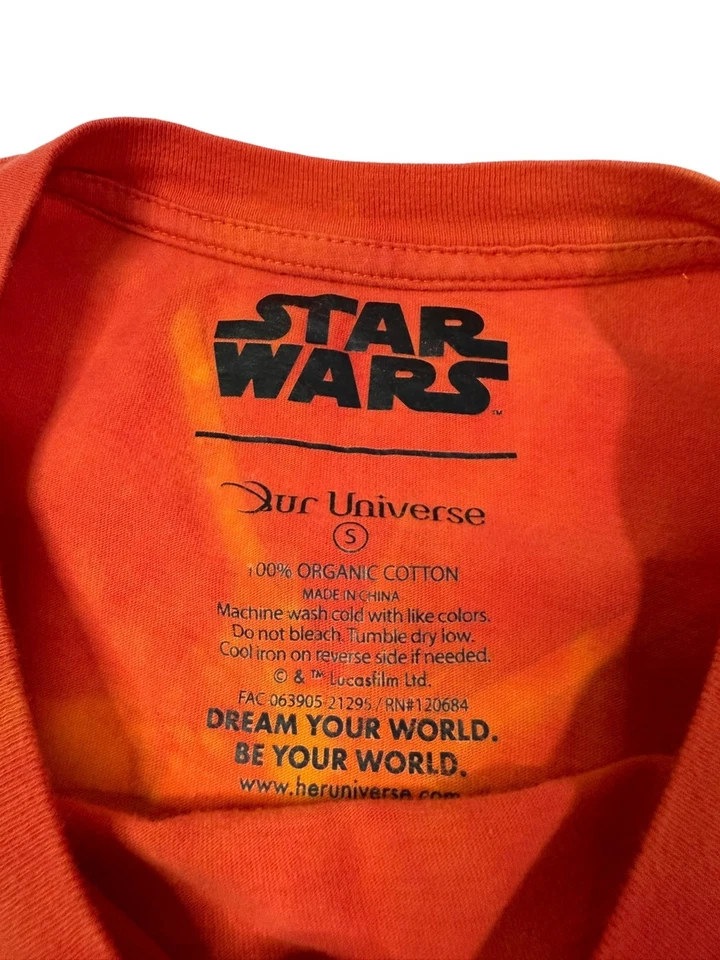 Camisa Star Wars By Our Universe Hombre S Naranja Tie-Dye Logo Gráfico Estampado Mustafar Foto 4 de 4
