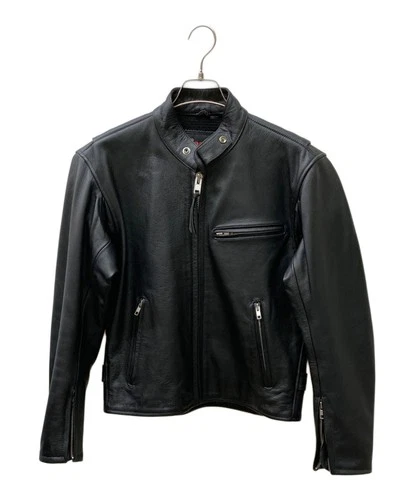 Rookie Single Leather Riders Jacket Men's Size M Black - product listing photo