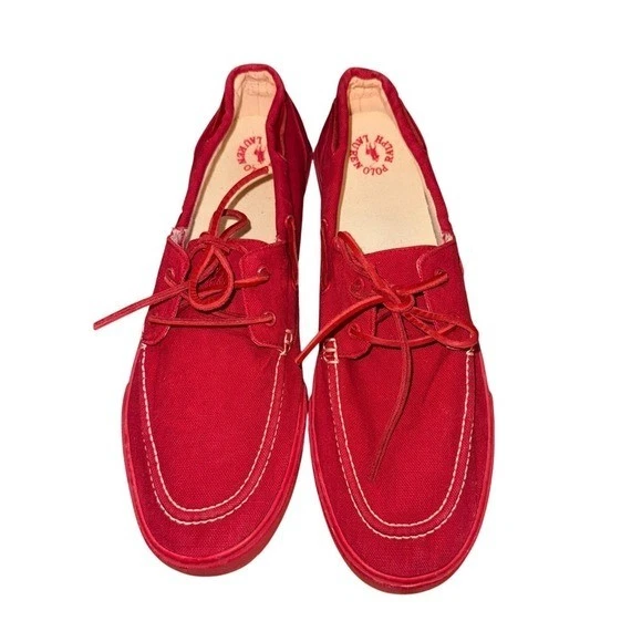 Ralph Lauren Red Solid Casual Shoes for Men for sale | eBay display picture 1