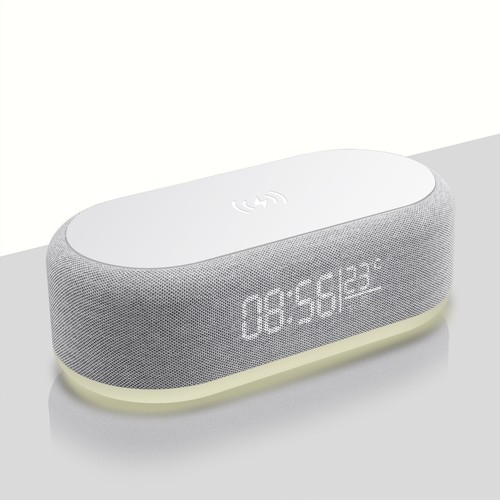 LED Thermometer Display 15W Wireless Charger Digital Alarm Clock For Samsung S25 - Picture 5 of 19