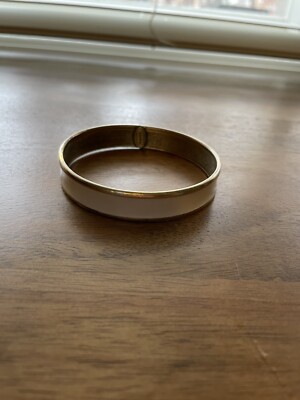 Vintage Miriam Haskell FRÜHES SIGNIERTES Messing Emaille ARMBAND Armreif 9 Zoll
