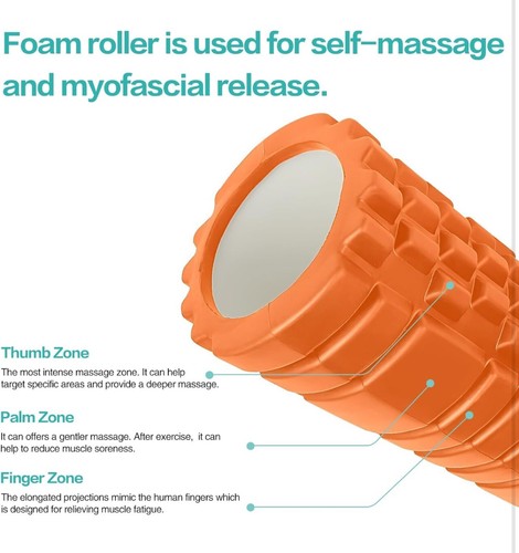 2Pack Foam Roller for Deep Tissue Massager Muscle Trigger Point Release 13''X5'' - Picture 5 of 7