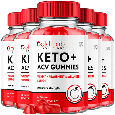 Gold Lab Solutions Keto+ACV Gummies Weight Loss and Wellness Support (5 Pack)