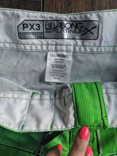 Billabong PX3 Platinum X Recycler Men's Size 28 Surf Board Shorts Green/Black - Picture 3 of 17