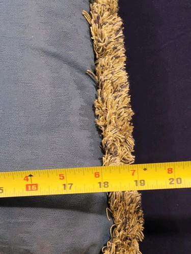 Paar blaue dekorative Kissen mit Fransenkanten 19 x 19 Zoll - Bild 5 von 6