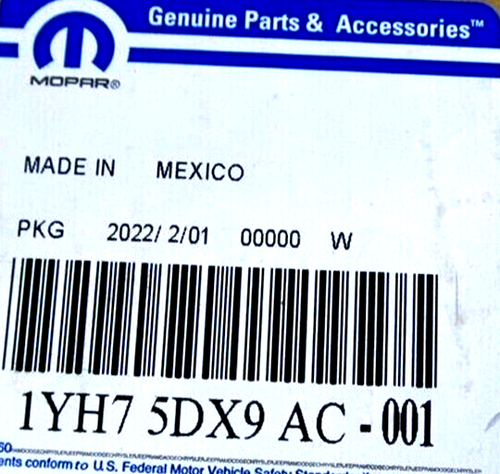 13-18 DODGE RAM 1500-5500 VOLANTE TRASERO COVEROEM MOPAR GENUINO 1YH75DX9AC - Imagen 5 de 6