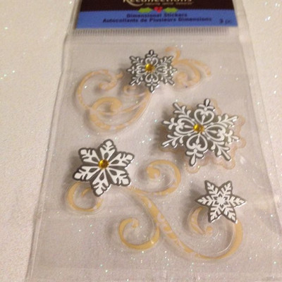 RECOLLECTIONS 3D FLOURISH CHRISTMAS SNOWFLAKE SNOW FLOURISH 3D SWIRL SNOWFLAKE