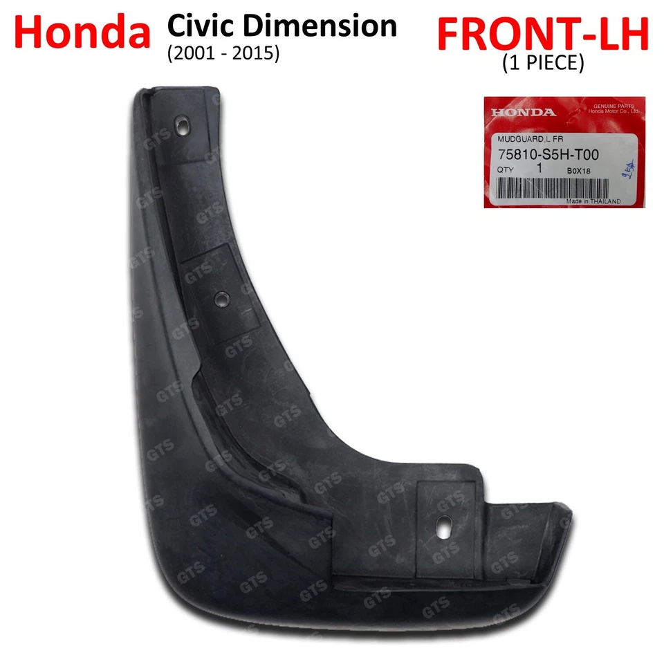 Fits Honda Civic Dimension Sedan 2001 05 Left Front Mud Splash Guard - Image 2 of 4