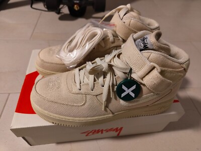 Nike Air Force 1 Mid Stussy Fossil DJ7841-200 44 US10 Sneaker Schuhe NEU