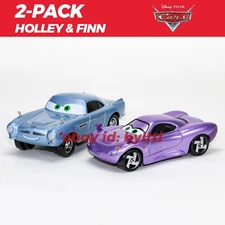 2-PACK Mattel Disney Pixar Cars 2 Finn McMissile Holley Shiftwell Diecast Loose