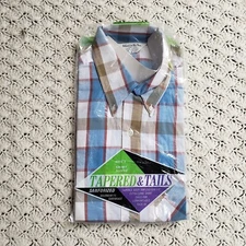 Vtg Island in the Sun Men's Sanforized Tapered Tails Button Front Shirt - Medium
