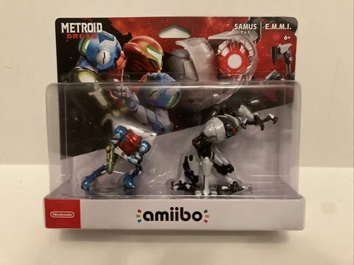 Nintendo amiibo Metroid Dread - Samus and E.M.M.I. Figures 2 Pack Set New Sealed