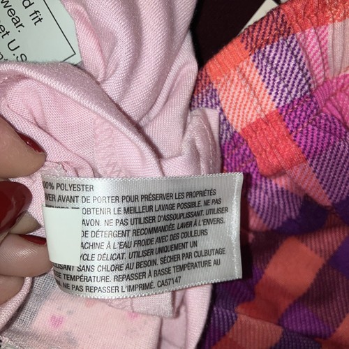 Girl’s Target Xhilaration XL 14/16 Easter Bunny, New Pink Plaid, 2 Piece Pajama - Picture 10 of 17
