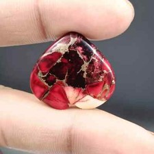  WHOLESALE  RED BUFFALO COPPER TURQUOISE CABOCHON HEART SHAPE LOOSE GEMSTONE