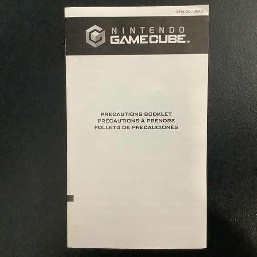 Precautions Booklet C/PM-DOL-USA-2 Nintendo Gamecube Insert Only - Picture 8 of 13