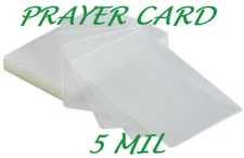 Laminating Pouches Prayer Card 5 Mil 1000 2-3/4 x 4-1/2 X-CLEAR, SEALED BOXES